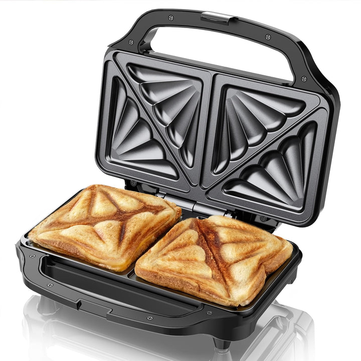 Sandwichmaker 1000W Sandwichtoaster Kontaktgrill Sandwich Grill | Mit Antihaftbeschichtung Schnelle