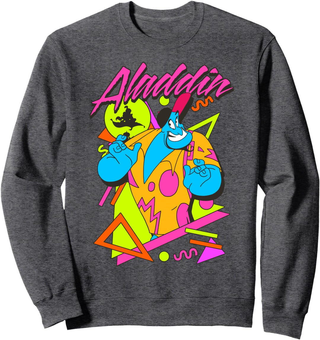 Disney Aladdin Genie 80's Style Pop Art Portrait Sweatshirt