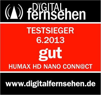 Humax HD Nano Conn@ct HDTV Satelliten Receiver inkl. HD+ Karte für 1-Jahr (HD+, HDMI Ausgang, Dolby