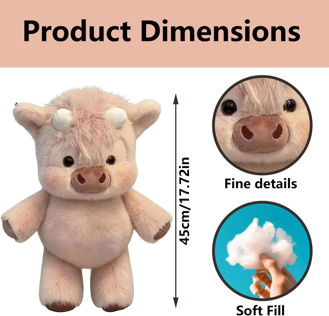 45CM Running Plushies, Kuh Kuscheltier Running Cow Plüschtier, Zoomie Running Plush Cow Stofftier, N