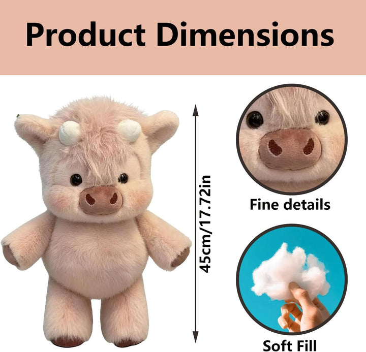 45CM Running Plushies, Kuh Kuscheltier Running Cow Plüschtier, Zoomie Running Plush Cow Stofftier, N