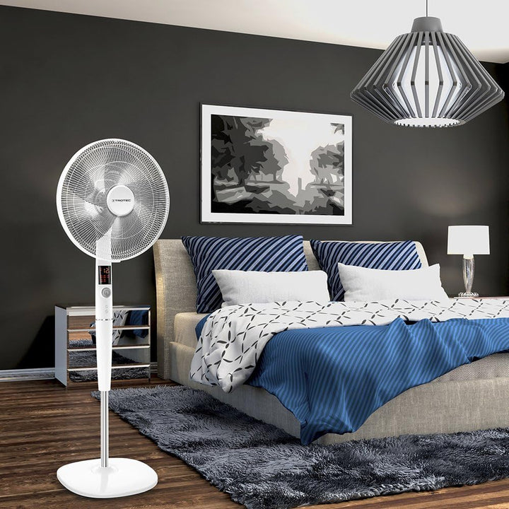 TROTEC Standventilator TVE 26 S – 30 Watt, oszillierend 85°, 5 Betriebsmodi, Ø 40 cm, höhenverstellb