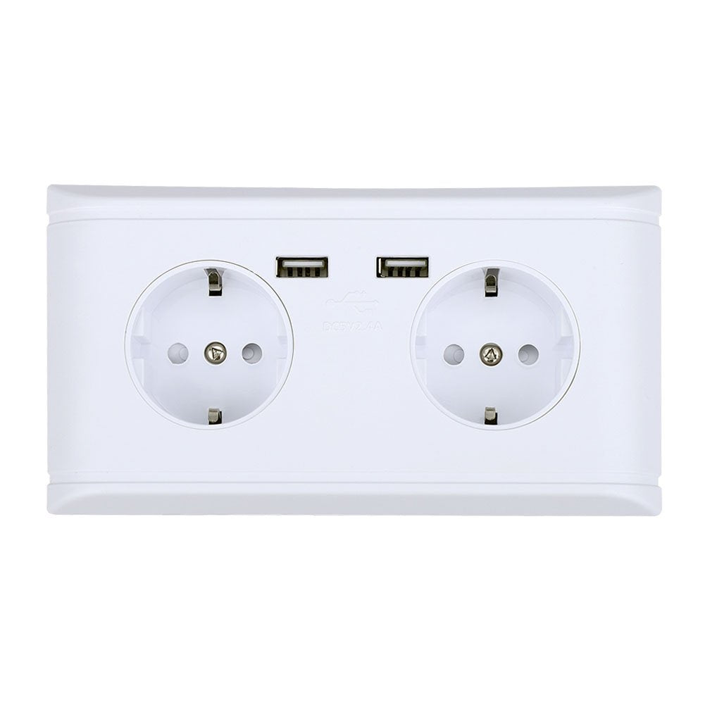 Garosa Steckdose Multifunktion EU Stecker Hochgeschwindigkeits Ladegerät Buchse mit Dual USB Anschlu