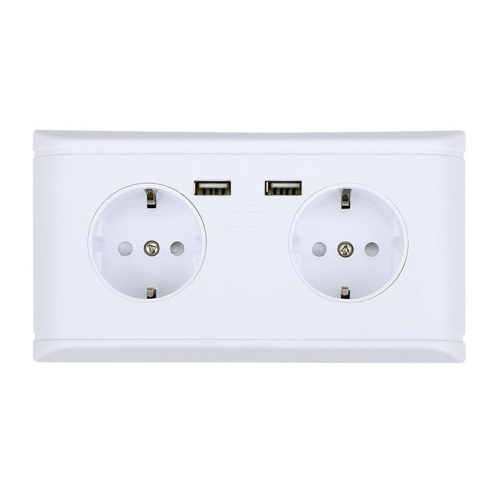 Garosa Steckdose Multifunktion EU Stecker Hochgeschwindigkeits Ladegerät Buchse mit Dual USB Anschlu
