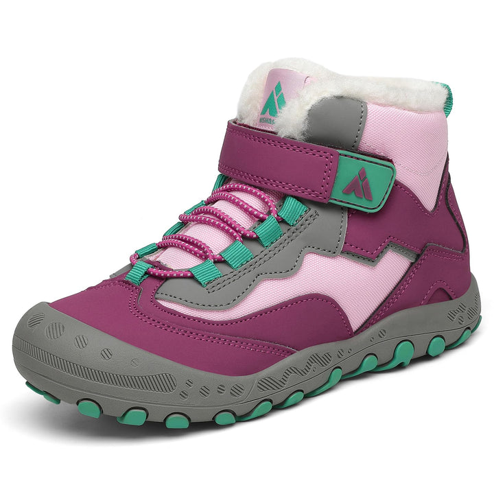 Mishansha Kinder Winterschuhe Gefüttert Winterstiefel für Jungen Mädchen Gr.24-38 30 EU Violett, 30