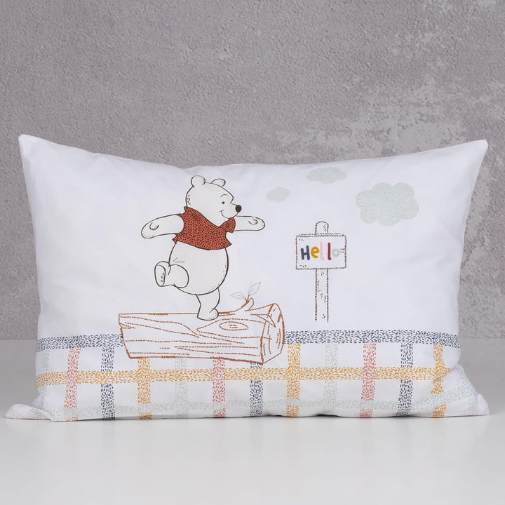 Disney Home Winnie The Pooh Kinderbettwäsche Set 100x135 - Kopfkissenbezug 40x60 - Pooh bär und Ferk