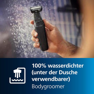 Philips Bodygroom Series 3000, wasserfester Trimmer für Intimbereich und Körper, gründliche und ange