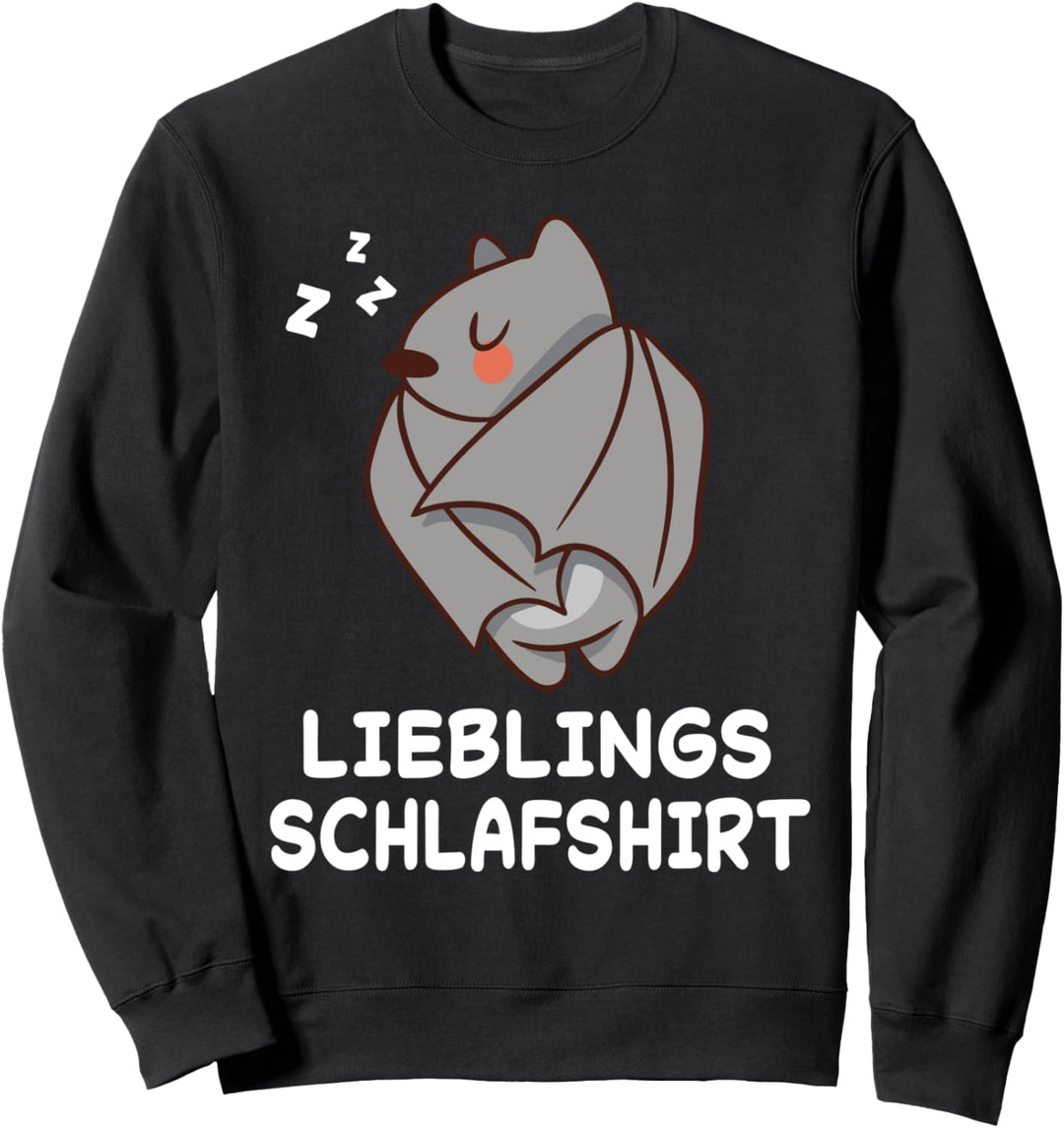 Fledermaus Nap Schlafen Pyjama Schlafanzug Nachthemd Sweatshirt