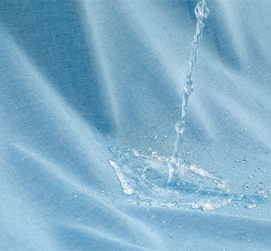 M&W DAS DESIGN Duschvorhang aus schwerem Textil Gewebe Leinenoptik schwere Qualität Schimmelresisten