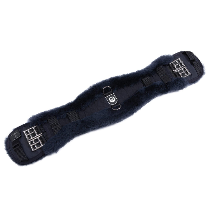 CHRIST Lammfell Sattelgurt/Konturgurt Dressur, anthrazit 70 cm anthrazit-schwarz, 45 cm