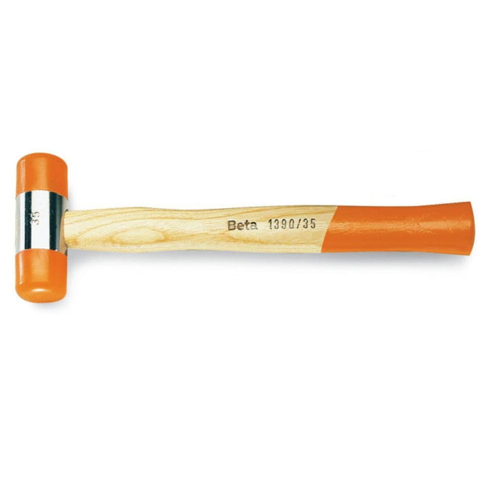 Beta 1390 45 - Hämmer mit auswechselbaren Kunststoffaufsätzen, Stiel aus Holz 45mm, 45mm