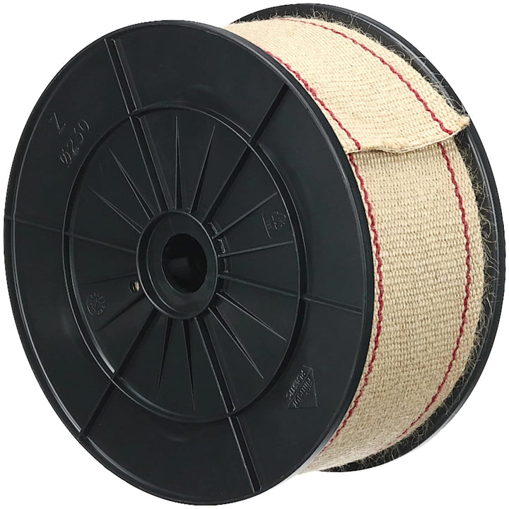 Chapuis B/GJ220 Gurt Jute Breite 85 mm 20 m Spule, naturfarben gestreift rot ecru/rot