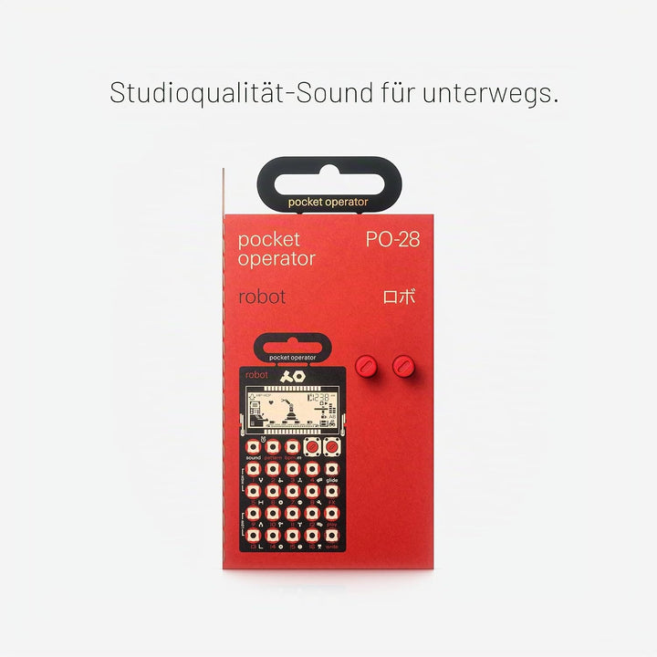 Teenage Engineering PO-28 robot Synthesizer und Sequencer (Pocket Operator mit 8-bit Sounds, LCD Dis