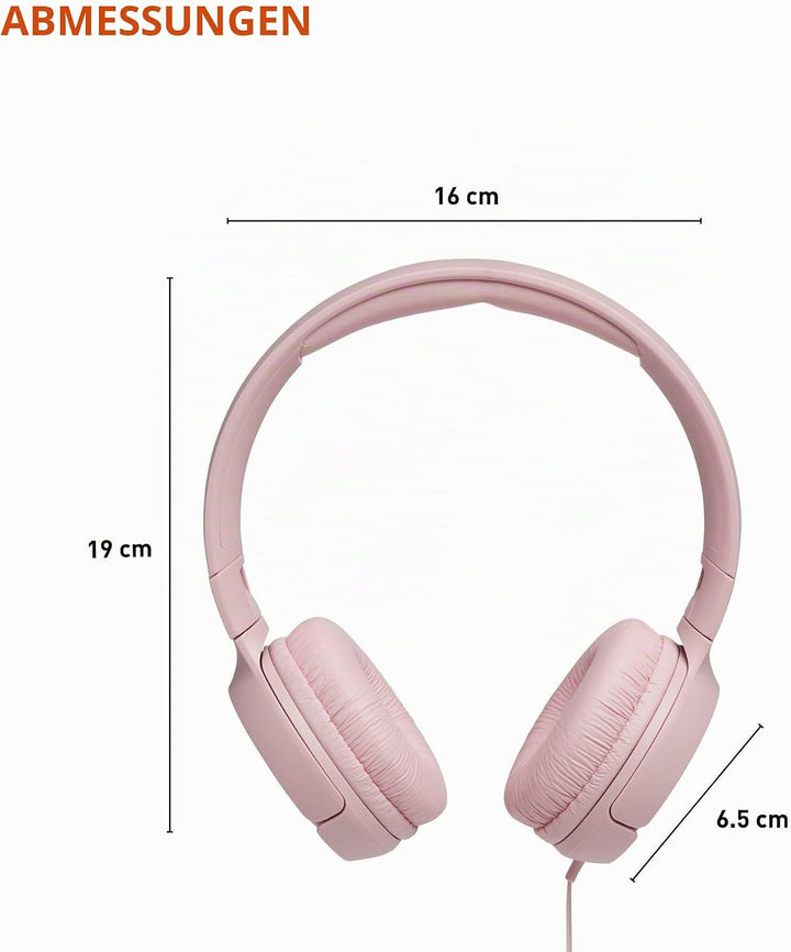 JBL Tune 500 On-Ear-Kopfhörer, kabelgebunden, Pink