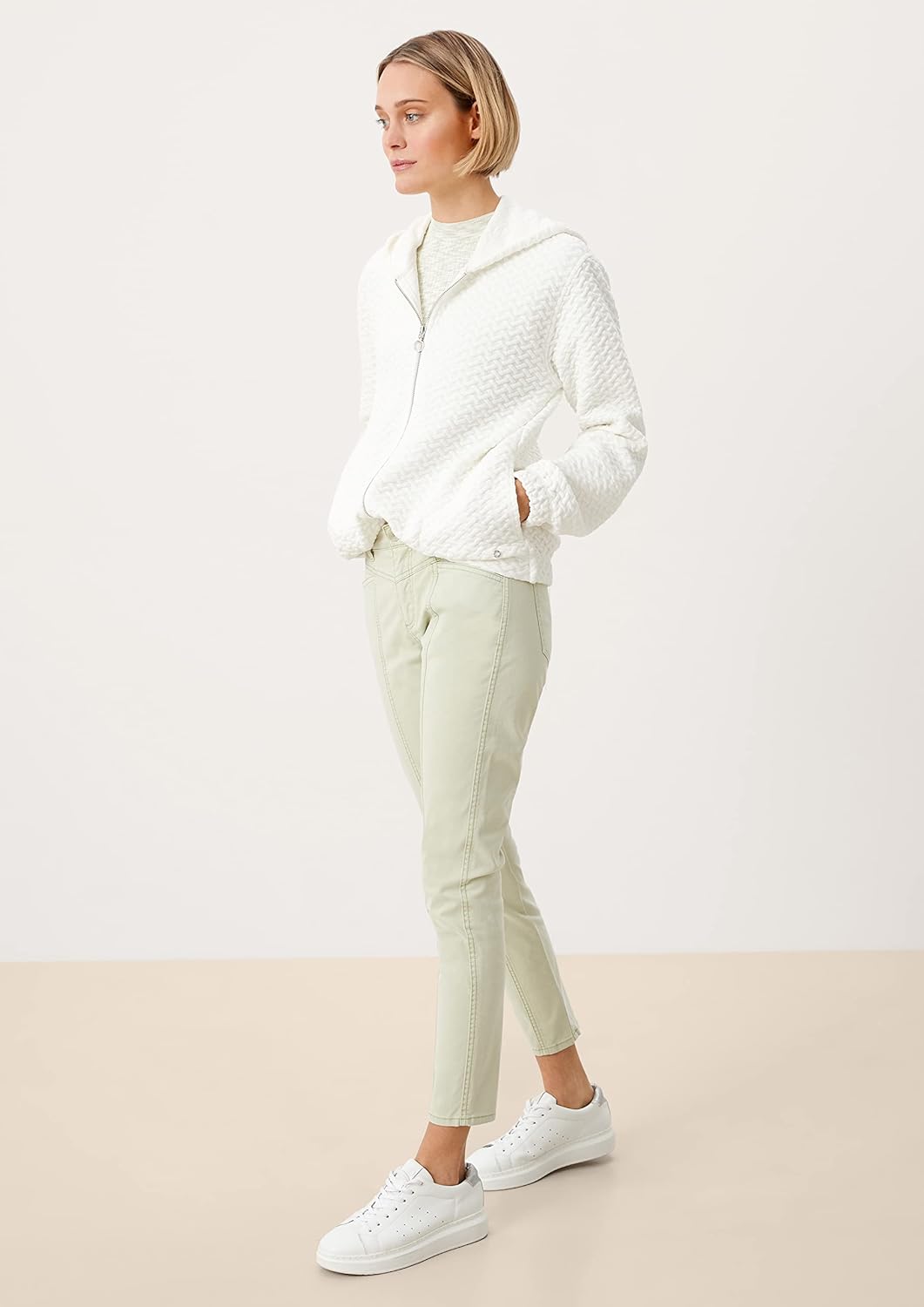 s.Oliver Damen Sweater 34 Sage Melange, 34 Sage Melange