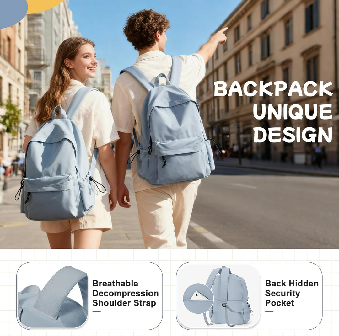 WEPLAN Schulrucksack Teenager Mädchen Rucksäcke Damen Schule Casual Schultaschen Unisex Schultasche