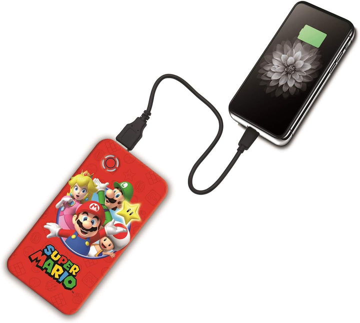 Nintendo Super Mario Luigi Schnelllade-Powerbank Tragbarer externer Akku 10000 mAh, Power delivery,