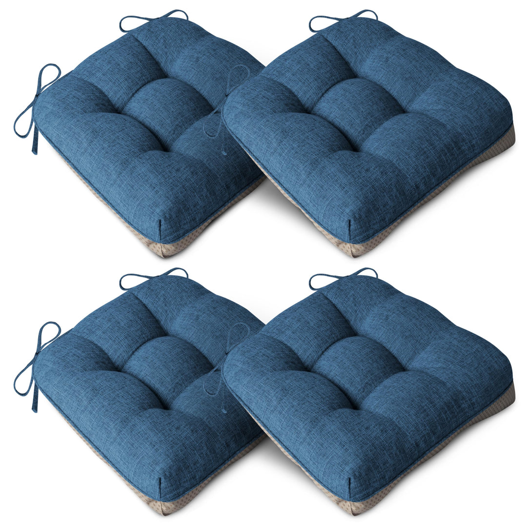 AddGrace 4er Set Sitzkissen 40 x 40cm Weiche Stuhlkissen mit 10cm Hochwertiger Polsterung für Innenb