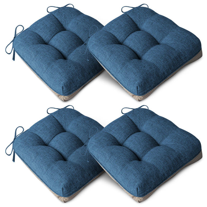 AddGrace 4er Set Sitzkissen 40 x 40cm Weiche Stuhlkissen mit 10cm Hochwertiger Polsterung für Innenb