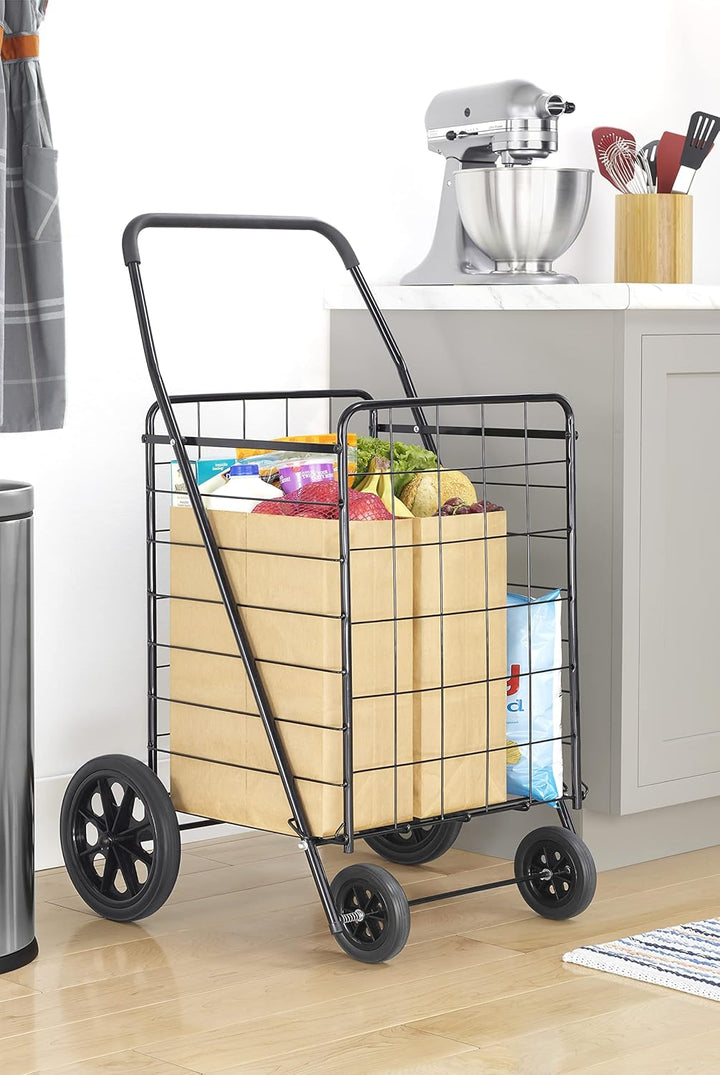 Whitmor 6318-2678 Deluxe Mehrzweck-Rollwagen, Schwarz, Extra Large, Deluxe