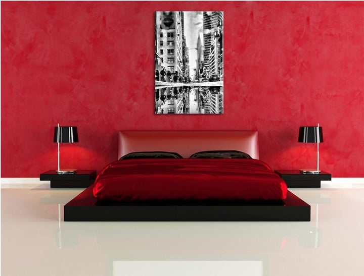 Pixxprint Monocrome, New York Times Square, Format: 100x70 auf Leinwand, 100x70