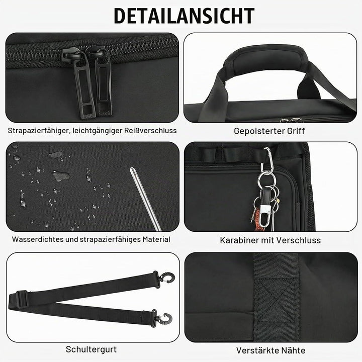 Sporttasche Reisetasche für Damen und Herren, Gross 65L Sporttaschen mit Schuhfach &amp; Nassfach, Large