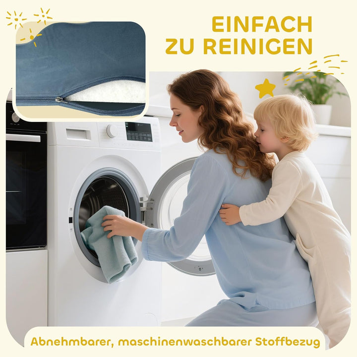 AIYAPLAY Schaumstoff Bausteine 9-TLG. Kinder Softbausteine Bausteinset mit abnehmbarem Bezug Kletter