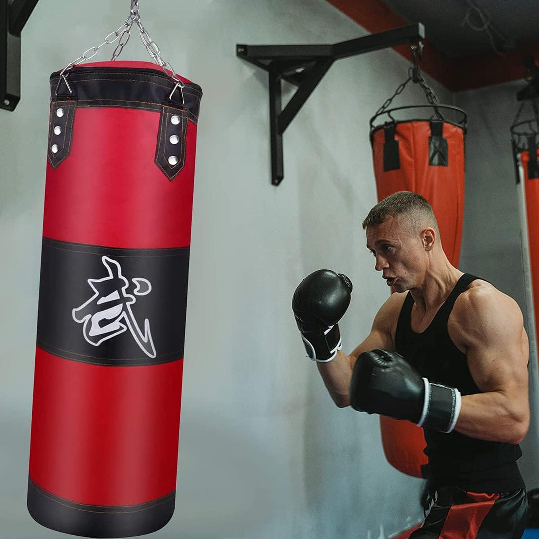 Boxsack Set Heavy Duty Punchingsäcke UNGEFÜLLT, Hängende Boxing Bag für Erwachsene Kinder, Punching