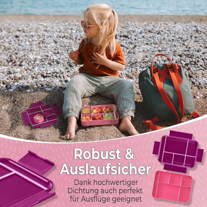 My Vesperbox® Brotdose für Kinder mit Fächern [LITE] - Lunchbox mit Trennfächern - Bento Box - Jause