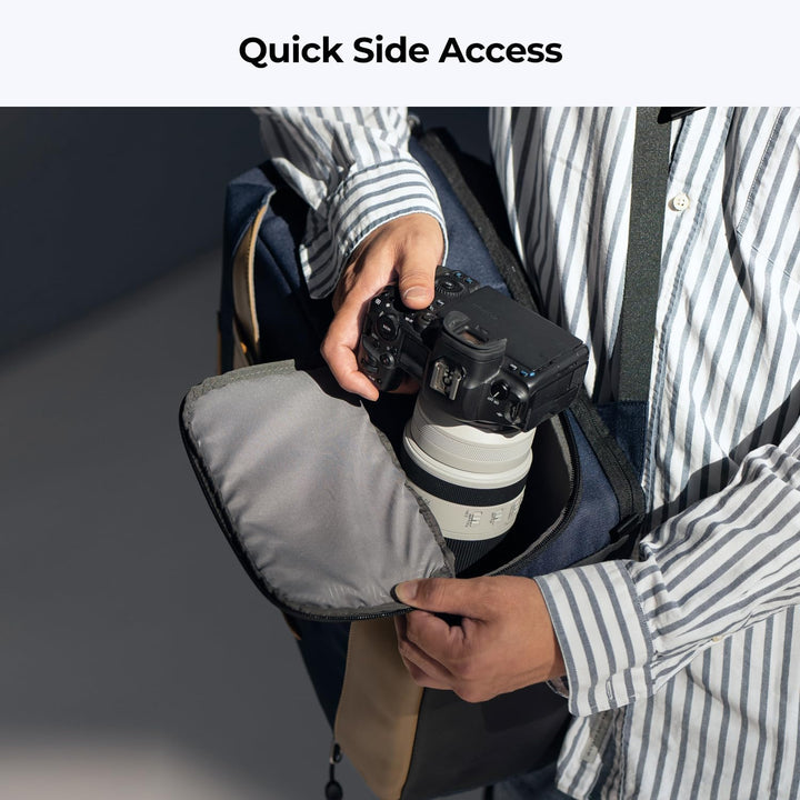 K&F Concept Kamerarucksack Rolltop 20L Fotorucksack Wasserdicht Robuste Rucksack-Stofftaschen aus St