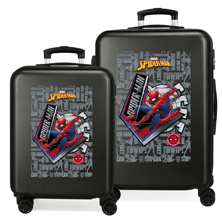 Marvel Great Power Koffer-Set, 48 x 68 x 26 cm Koffer stellen Schwarz, Koffer stellen Schwarz