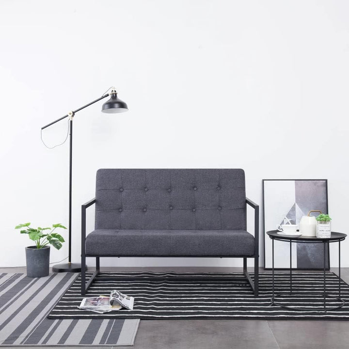 vidaXL Sofa mit Armlehnen Sessel Loungesofa Polstersofa Stoffsofa Couch Sofagarnitur Couchgarnitur S