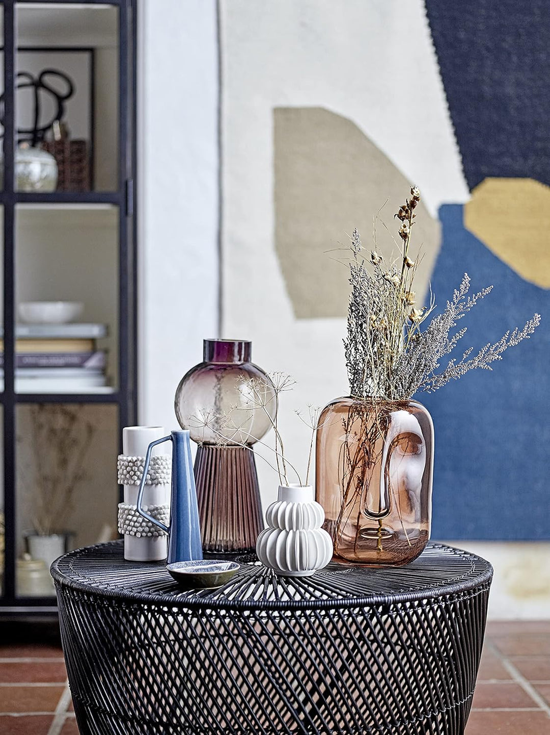 Bloomingville Vase, weiss, Keramik