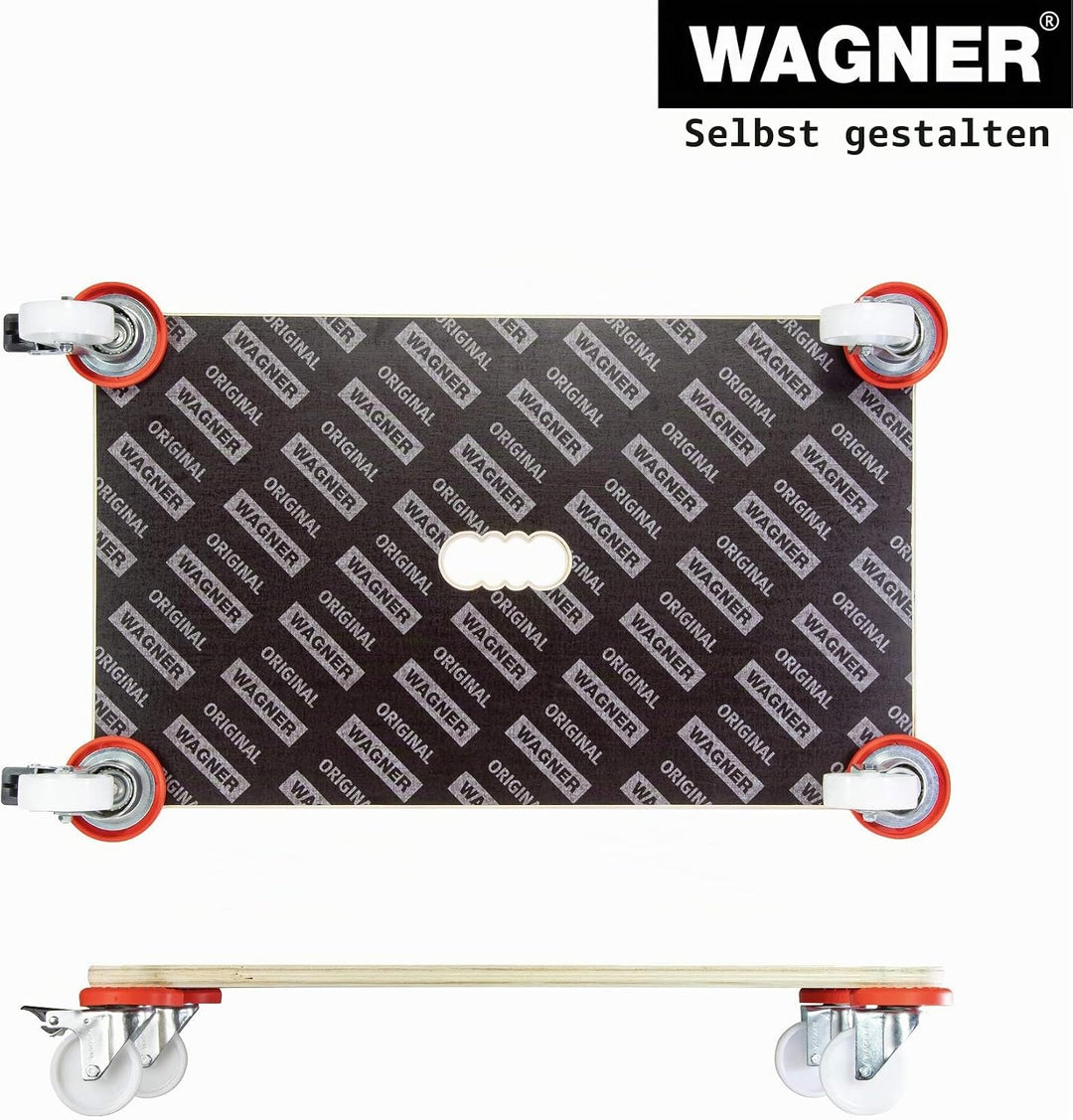 WAGNER Transportroller Transporthilfe I Schichtholz mit Grip 71 x 44 x 12,5 cm, Tragkraft 200 kg I U