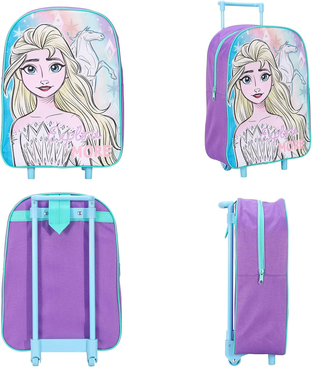 Faltbarer Kinder-Trolley, Handgepäck, Rucksack für Schule, Reisen, Urlaub Frozen, Frozen