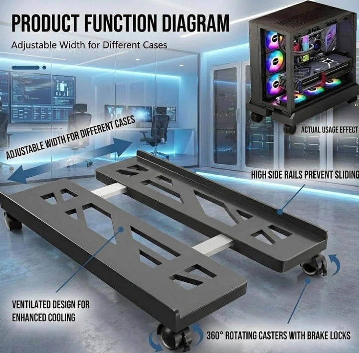 PC-Tower-Computerständer, universellen CPU-Ständer mit Vier Rädern, Computer-Desktop-Ständer, CPU-Wa