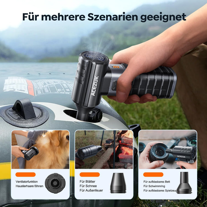 ACEZUK Elektrische Staubgebläse Druckluftspray 200000 U/min für PC Reinigungsset,10500mah Compressed