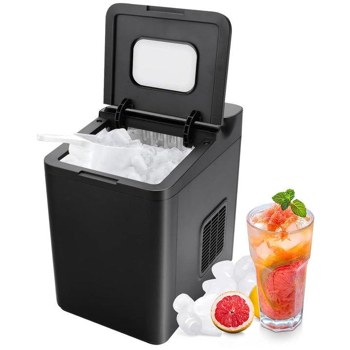 GOPLUS Elektrischer Eiswürfelzubereiter, Ice Maker 12kg/24H, Tragbare kompakte Eismaschine mit Selbs