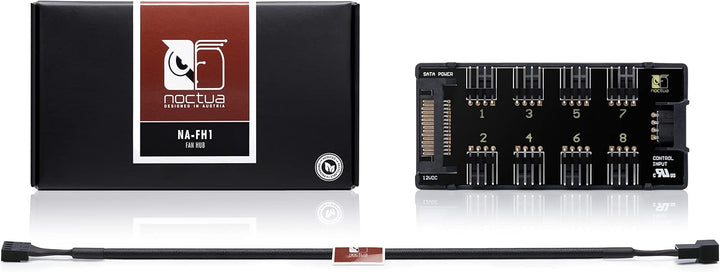 Noctua NA-FH1, 8-Kanal Lüfter-Hub für bis zu acht 12V- oder 5V-basierte 4-Pin PWM oder 3-Pin Lüfter