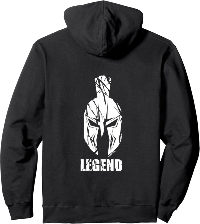 LEGEND | Spartaner Helm | Rückseite Rücken Druck GYM Fitness Pullover Hoodie