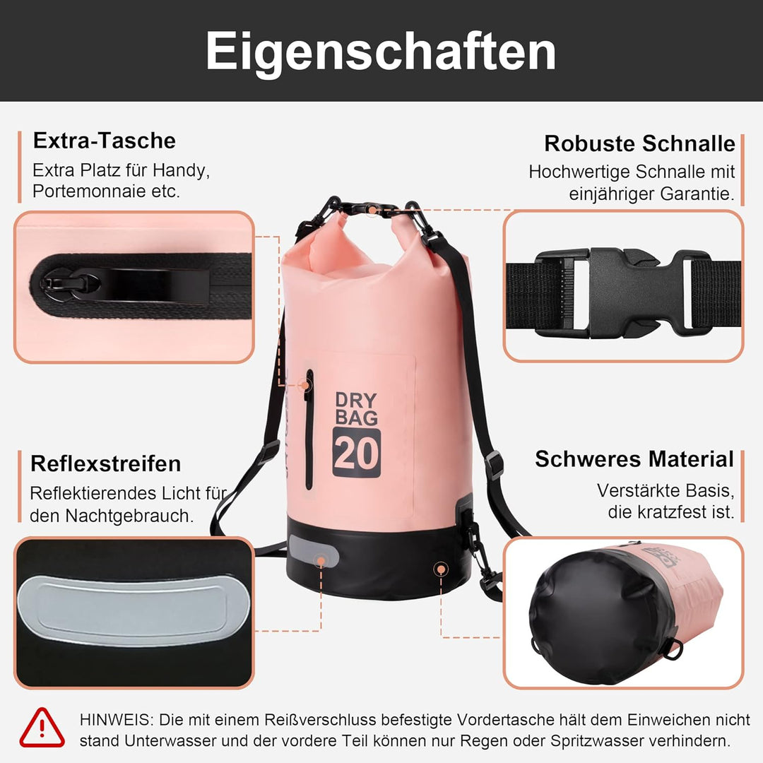 Blackace arteesol Dry Bag wasserdichte Tasche 5L/10L/20L/30L Wasserfester Beutel Packsack mit Langen