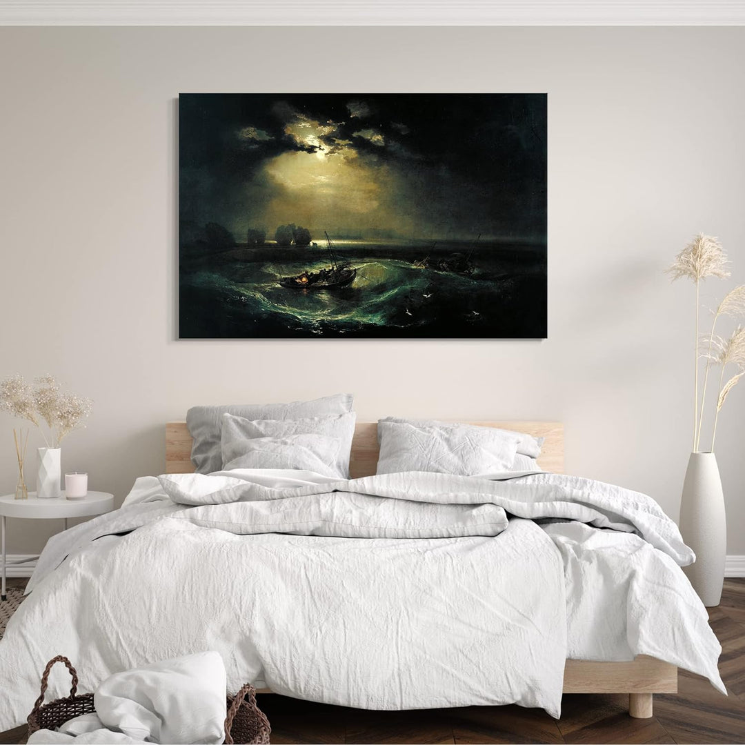 Printed Paintings Leinwand (120x80cm): William Turner - Fischer auf See 120x80 cm, 120x80 cm