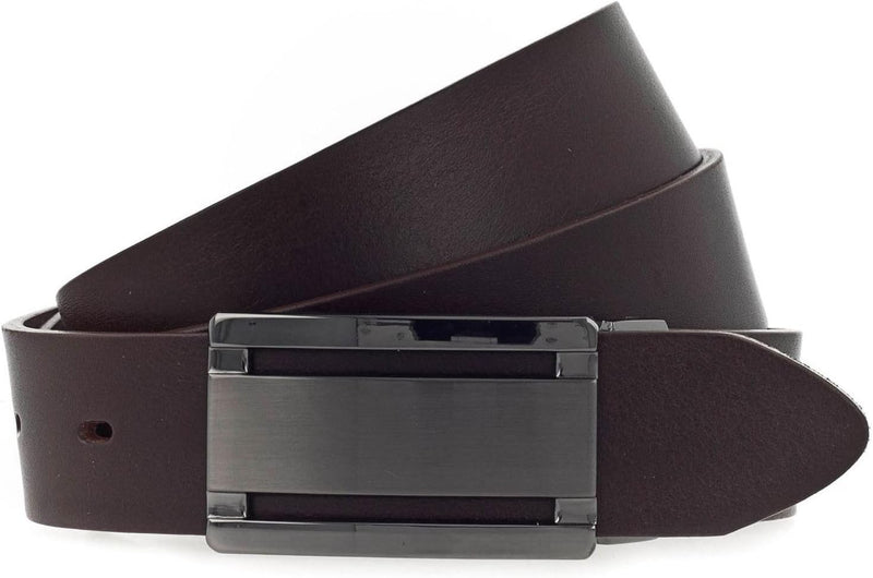 Vanzetti Classics 35mm Full Leather Belt W80 Dark Brown - kürzbar