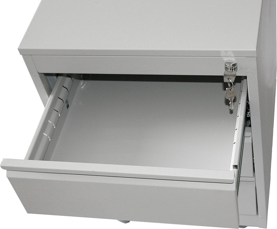 Szagato Rollcontainer Stahl, Professional 3 Schubladen HxBxT: 60x46x60 cm, lichtgrau, Marke (Arbeits