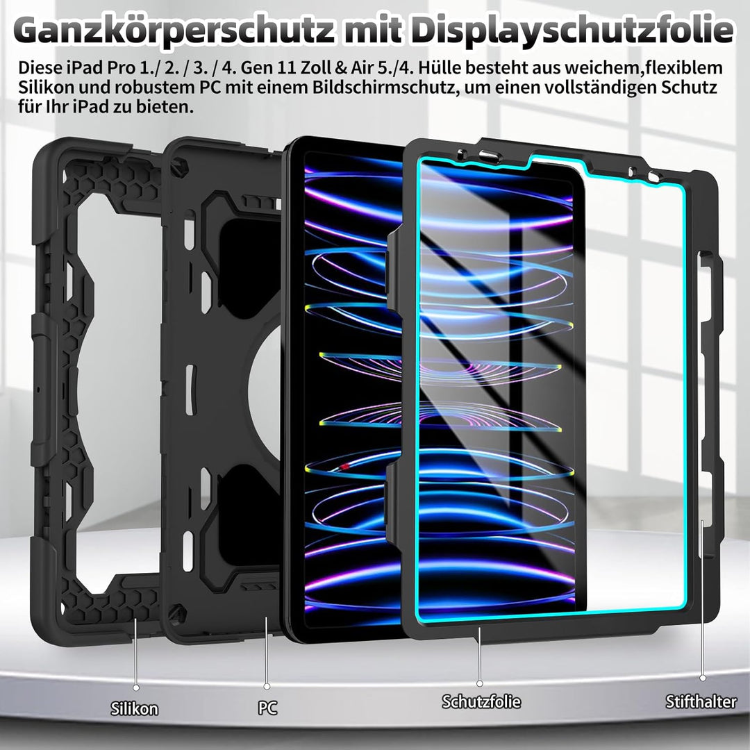 ROISKIN Kinder Hülle für iPad Pro 11 Zoll 4th 3rd 2nd 1st Generation (2022 2021 2020 2018),Stossfest