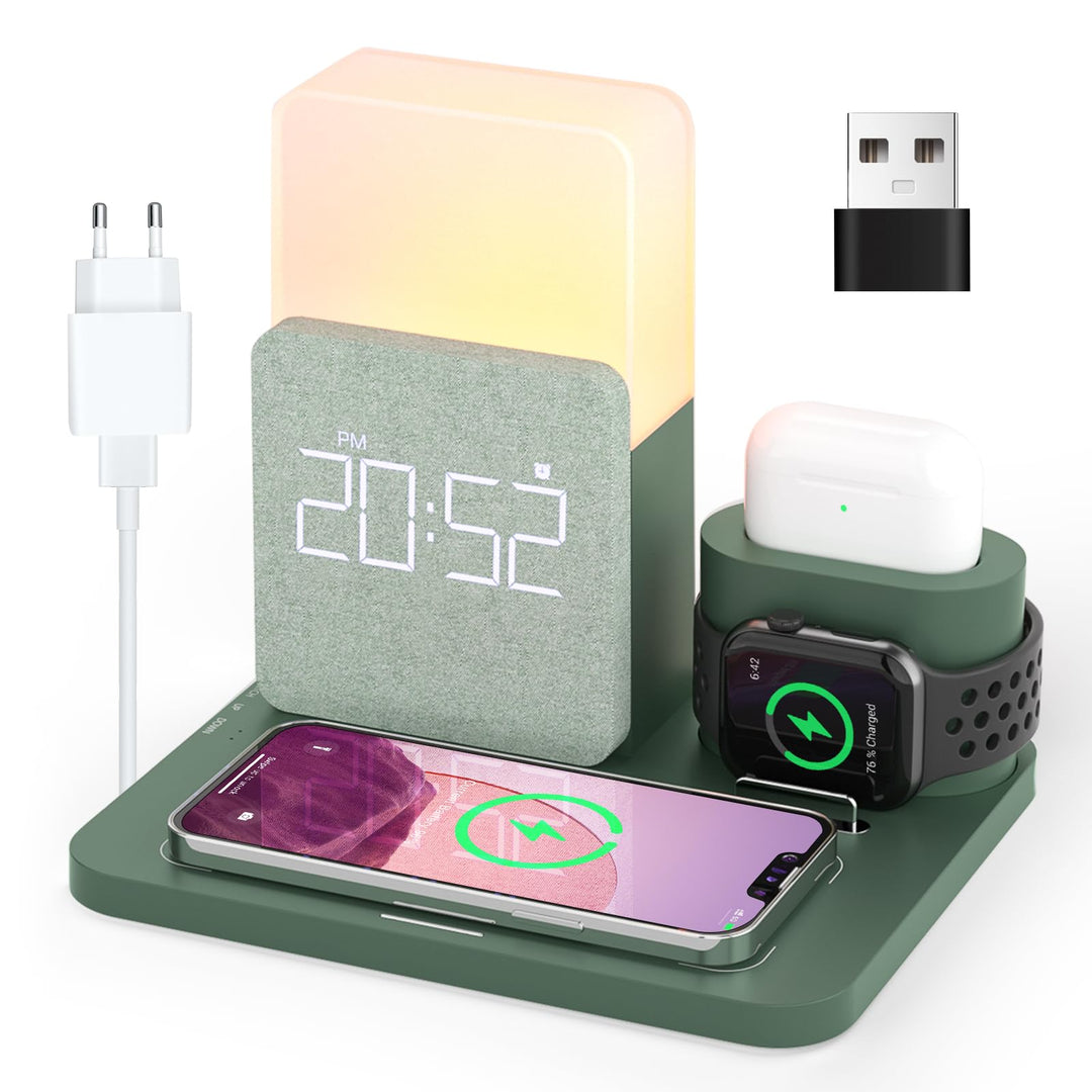 Wireless Charger, COLSUR 3 in 1 Induktive Ladestation 15W Kabelloses Ladegerät für i Watch Series SE