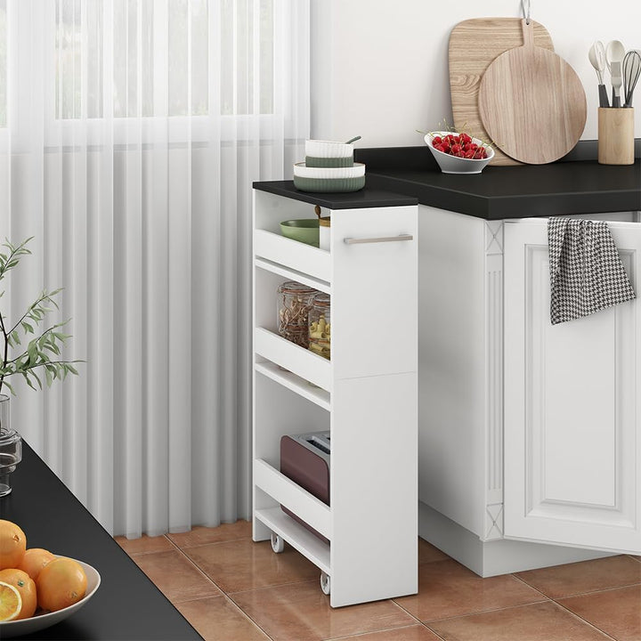 Vicco Rollregal Rivo, Weiss/Anthrazit, 20 x 84.4 cm Weiss/Anthrazit 20 cm, Weiß/Anthrazit 20 cm