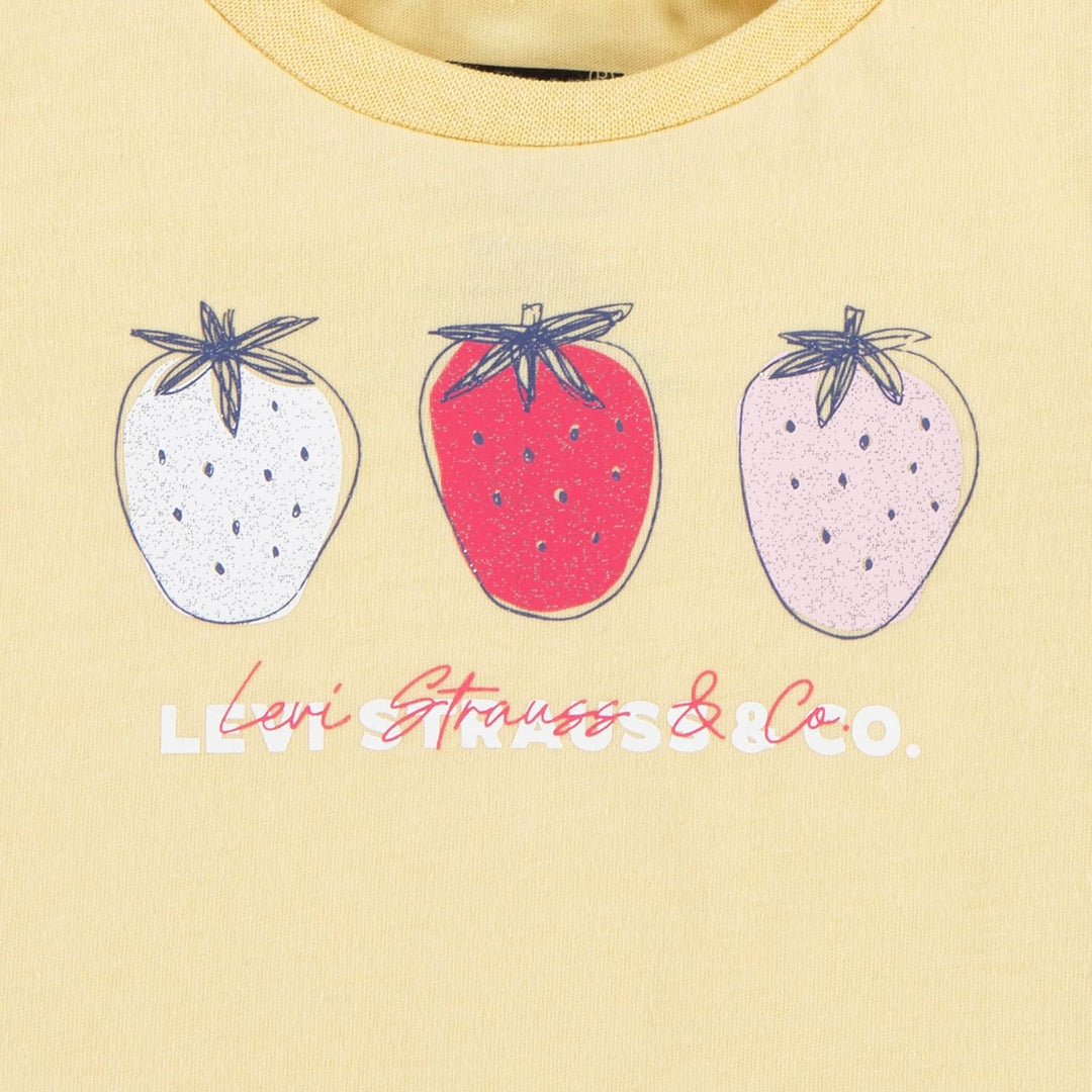 Levi's Baby-Mädchen Tee and Short Set Sgss241 Abgestimmte Outfits, 6 Monate GOLDEN HAZE