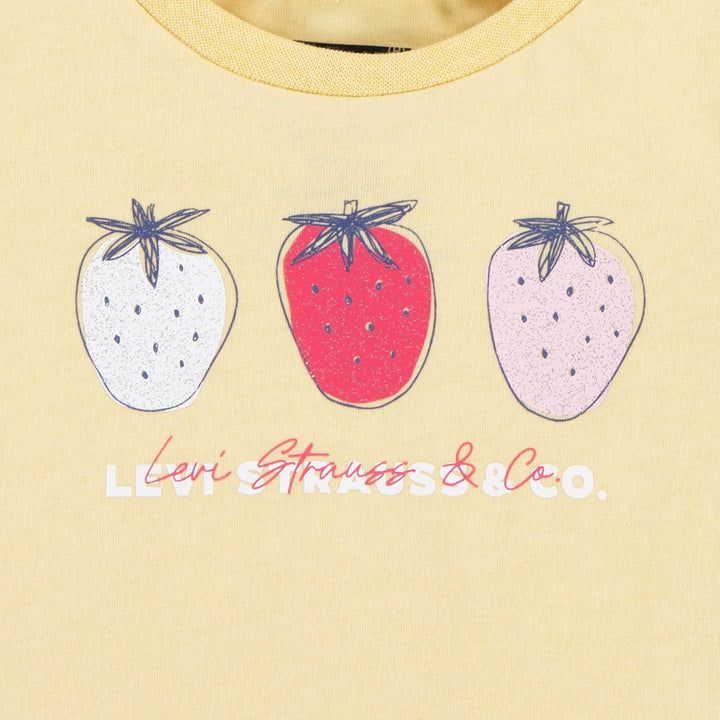 Levi's Baby-Mädchen Tee and Short Set Sgss241 Abgestimmte Outfits, 6 Monate GOLDEN HAZE