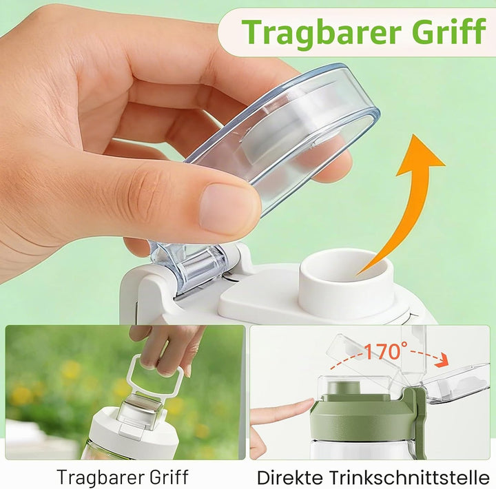 Tragbarer Mixer Smoothie Maker, 650ml Abnehmbarer Behälter mit 4000mAh Kabellos, Mini Standmixer Zer